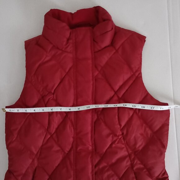 Eddie Bauer Red Quilted Down Fall Winter Outdoor Vest Women’s Size M - Picture 13 of 16